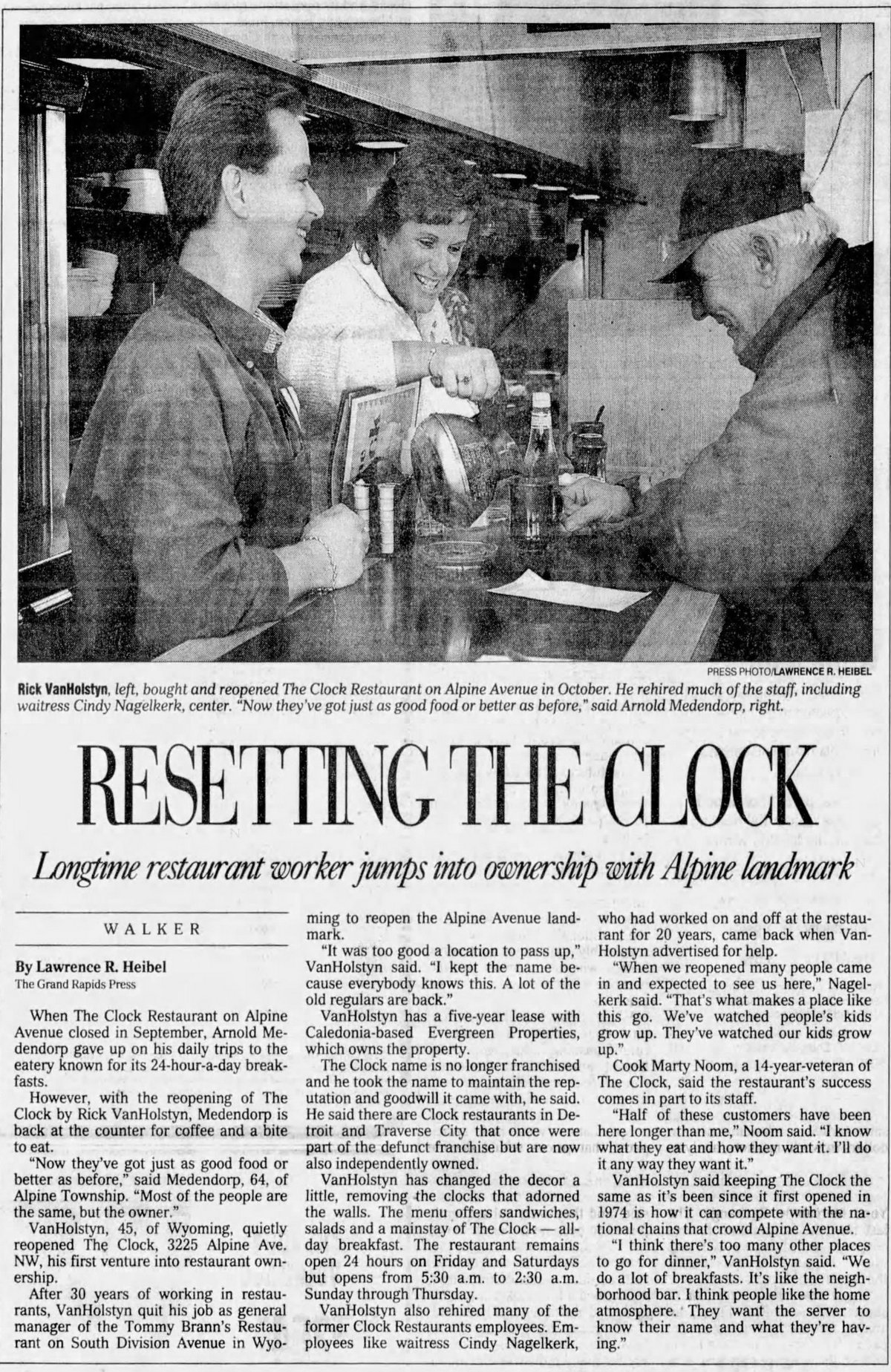 Clock Restaurant - Jan 17 2004 Article (newer photo)
